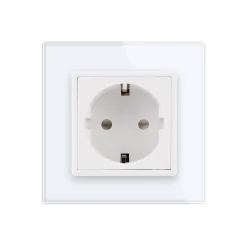 Gniazdo elektryczne 16 A ze złotym panelem szklanym (VL-W01EU-63) LIVOLO