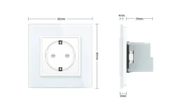 Gniazdo elektryczne 16 A ze złotym panelem szklanym (VL-W01EU-63) LIVOLO