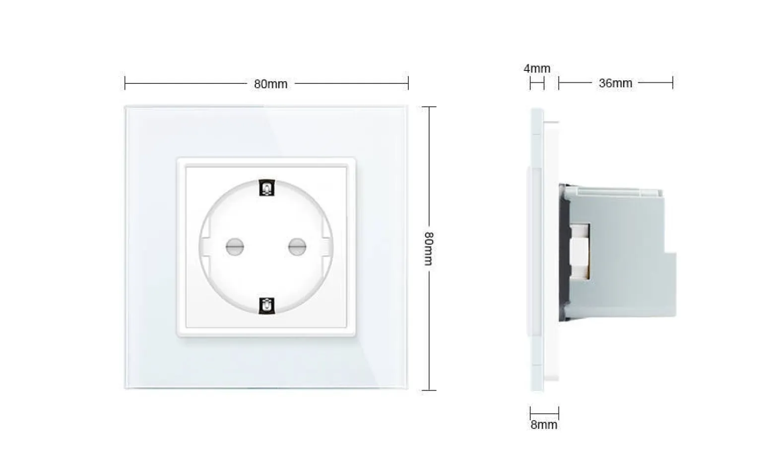 Gniazdo elektryczne 16 A ze złotym panelem szklanym (VL-W01EU-63) LIVOLO