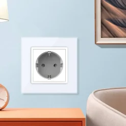 Gniazdo elektryczne 16 A ze złotym panelem szklanym (VL-W01EU-63) LIVOLO