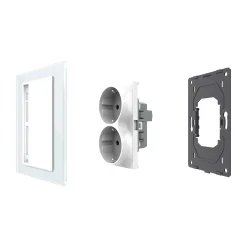 GNIAZDO ELEKTRYCZNE PODWÓJNE do pojedynczej puszki (VL-71EU2-61) - Livolo