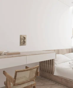 GNIAZDO ELEKTRYCZNE PODWÓJNE do pojedynczej puszki (VL-71EU2-64) - Livolo