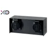Gniazdo elewacyjne IP44 2x 230V Czarne (XD-QA111B) - Xudo