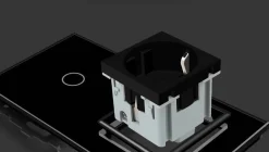 Gniazdo 230V 16A z włącznikiem dotykowym pojedynczym z ramką szklaną złotą (VL-C701EU-63) LIVOLO