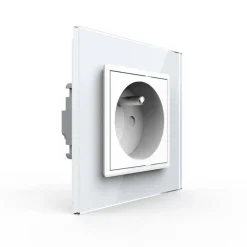 Gniazdo z bolcem 230V 16A z białym panelem szklanym (VL-W01FR-61) LIVOLO