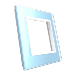 Gniazdo z bolcem 230V 16A z niebieskim panelem szklanym (VL-W01FR-69) LIVOLO