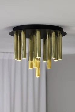 GOCCE Ceiling 13L Raw Brass/Black (108504) Markslojd