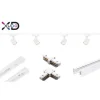 Gotowy zestaw szynowy z 4 reflektorami 1-faza GU10 biały 1,5m (XD-IT201W) - Xudo