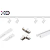 Gotowy zestaw szynowy z 4 reflektorami 1-faza GU10 biały 2m (XD-IT202W) - Xudo