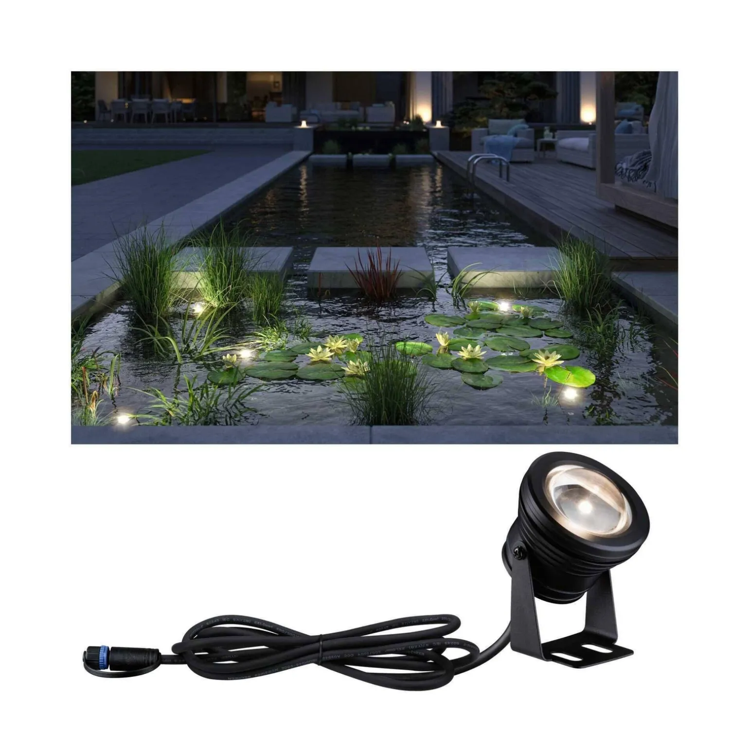 Hermetyczna oprawa do oczka wodnego Plug & Shine POOL SPOT 5W IP68 24V (PL94559) - PAULMANN