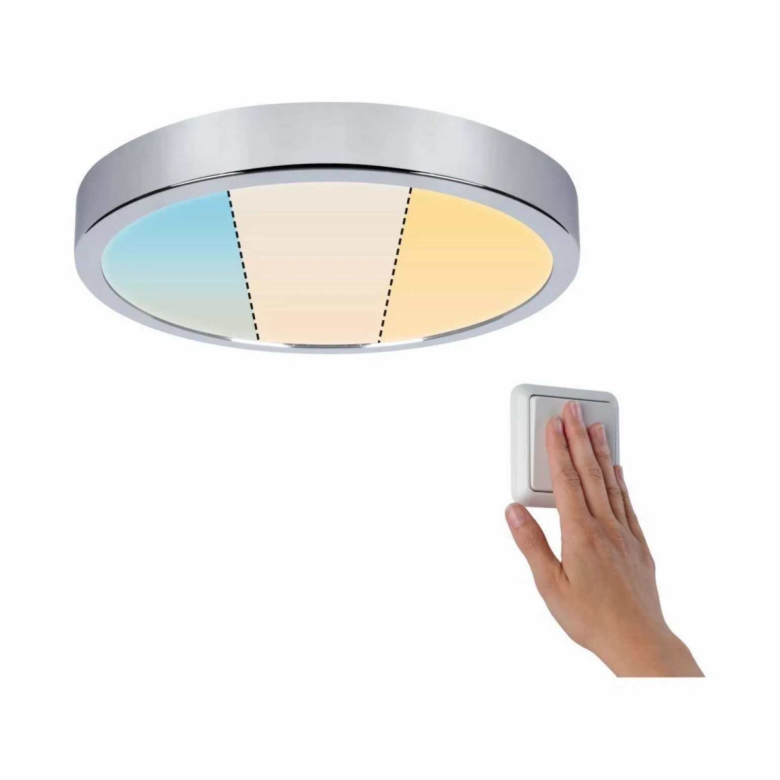 HomeSpa Aviar IP44 Panel LED 18W regulacja temp 300mm Chrom 230V Tworzywo sztuczne (PL78926) - PAULMANN