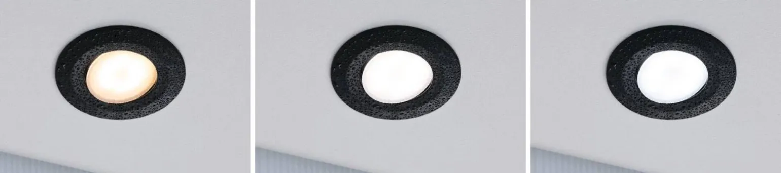 HomeSpa Zestaw Calla IP65 3-st regulacja regulacja temp LED czarna (PL93096) - Paulmann