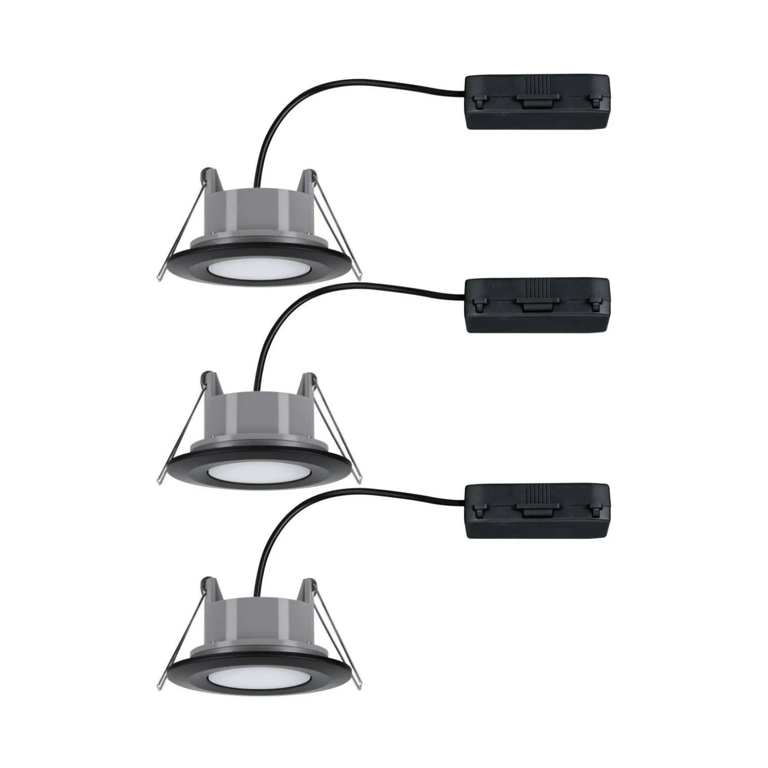 HomeSpa Zestaw Calla IP65 3-st regulacja regulacja temp LED czarna (PL93096) - Paulmann