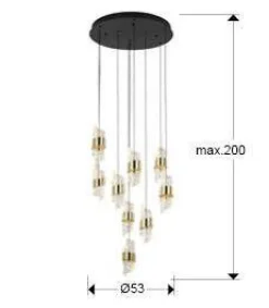 Iliada lampa wisząca 9L (631264) - Schuller