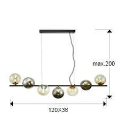 Inoa lampa wisząca 7L (494436) - Schuller