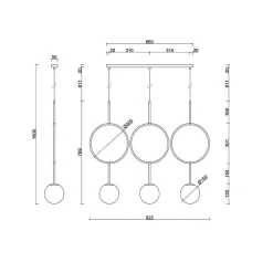 ISUULLA C biała potrójna lampa sufitowa z podwyższoną szczelnością IP44 (ISC311PS0) - Ummo