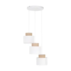 Kaskadowa lampa wisząca DUO WHITE JUTA 3 KOŁO (2594) - TK Lighting