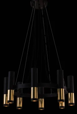 KAVOS LAMPA WISZĄCA 8 PŁ. (black/gold) (8372) - Amplex