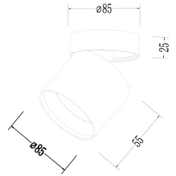 Kendal oprawa natynkowa biała z regulacją kąta świecenia (LP-6331/1SM WH movable) - Light Prestige