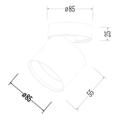 Kendal oprawa natynkowa biała z regulacją kąta świecenia (LP-6331/1SM R1 WH movable) - Light Prestige