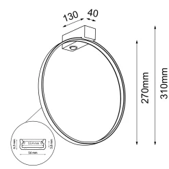 Kinkiet Agaro 27 - Złoty (310 mm) 4000K (4317) - Shilo