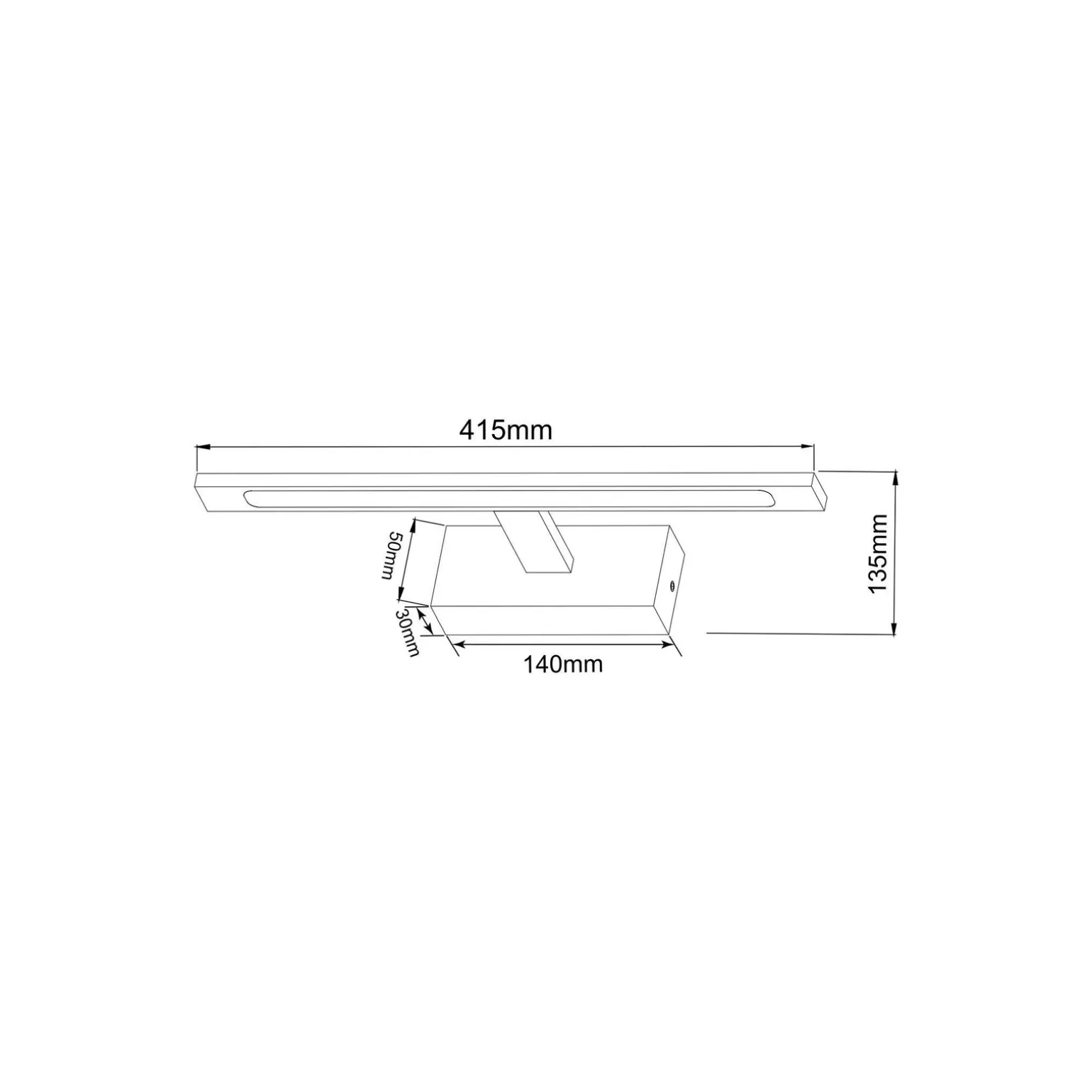 Kinkiet ALTER czarny 41 cm (W89443-12W-BK) - Zuma Line