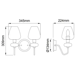 Kinkiet Armand (DL-ARMAND2-AB) - Elstead Lighting