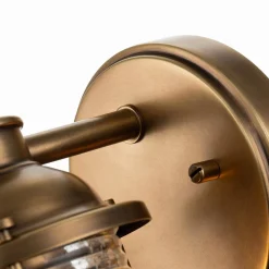 Kinkiet Ashlandbay - 1 źródło światła - Naturalny mosiądz (QN-ASHLANDBAY1-NBR-BATH) - Quintiesse