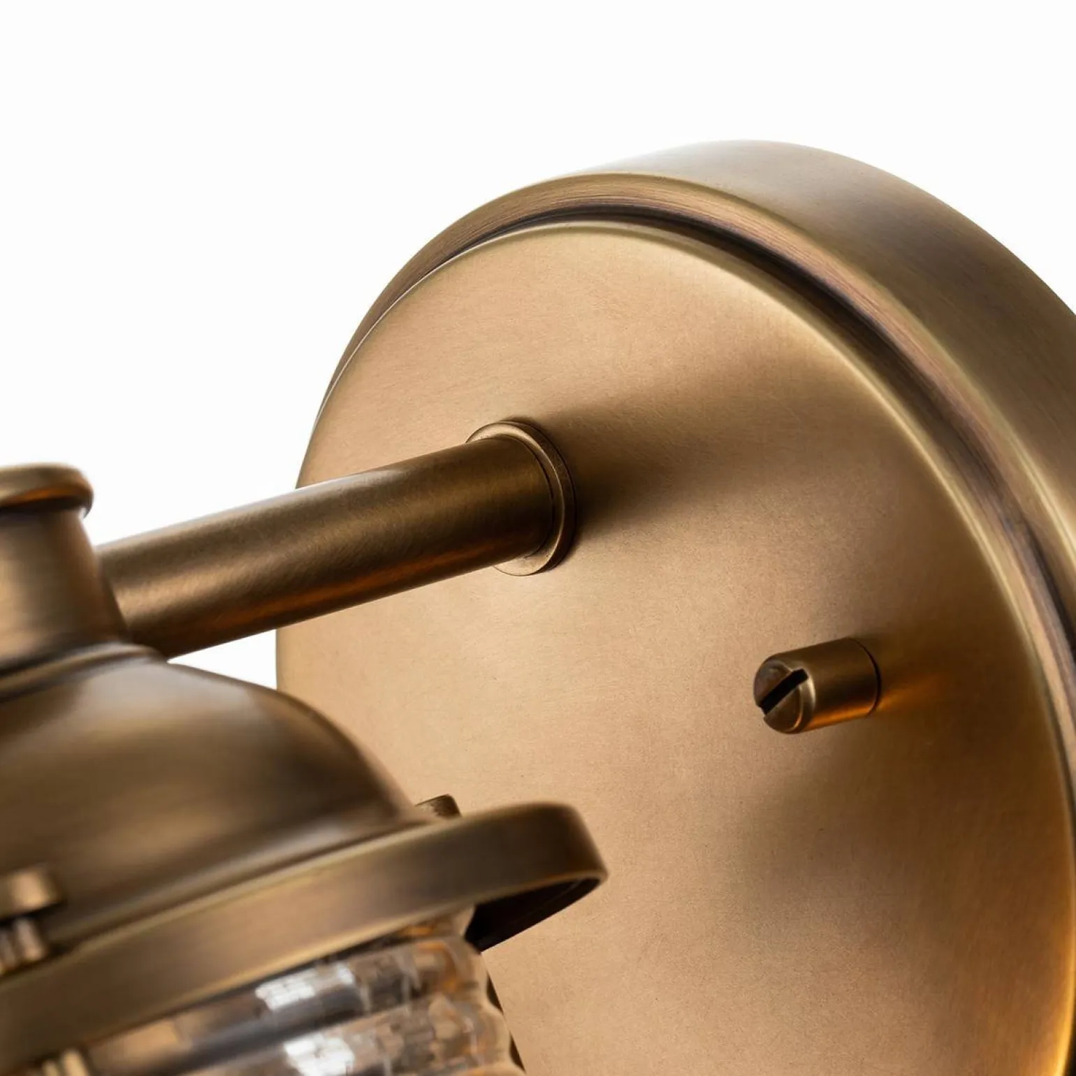 Kinkiet Ashlandbay - 1 źródło światła - Naturalny mosiądz (QN-ASHLANDBAY1-NBR-BATH) - Quintiesse