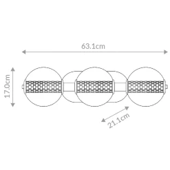 Kinkiet Atomo - 3 źródła światła - Polerowany chrom (QN-ATOMO-3W-PC) - Quintiesse