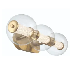 Kinkiet Atomo - 3 źródła światła - Szczotkowane złoto (QN-ATOMO-3W-BG) - Quintiesse