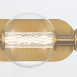 Kinkiet Atomo - 3 źródła światła - Szczotkowane złoto (QN-ATOMO-3W-BG) - Quintiesse