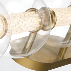 Kinkiet Atomo - 5 źródeł światła - Szczotkowane złoto (QN-ATOMO-5W-BG) - Quintiesse