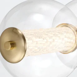 Kinkiet Atomo - 5 źródeł światła - Szczotkowane złoto (QN-ATOMO-5W-BG) - Quintiesse