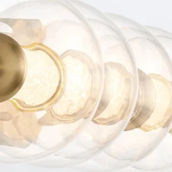 Kinkiet Atomo - 5 źródeł światła - Szczotkowane złoto (QN-ATOMO-5W-BG) - Quintiesse