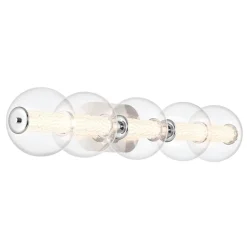 Kinkiet Atomo - 5 źródeł światła - Polerowany chrom (QN-ATOMO-5W-PC) - Quintiesse