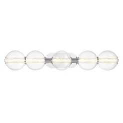 Kinkiet Atomo - 5 źródeł światła - Polerowany chrom (QN-ATOMO-5W-PC) - Quintiesse