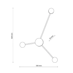 Kinkiet AVIA czarny 3 PŁ (6809) - TK Lighting