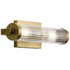 Kinkiet Azores - 2 źródła światła - Naturalny mosiądz (QN-AZORES2-NBR) - Quintiesse