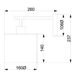 Kinkiet Balance (BALANCE1-WPN) - Elstead Lighting