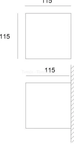 Kinkiet betonowy CUBE (D341183)