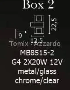 Kinkiet BOX 2 chrome (MB8515-2 | AZ0035) Azzardo