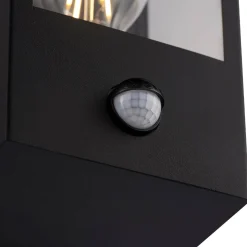 Kinkiet Breton PIR wall Black IP44 28W (94348) - Saxby