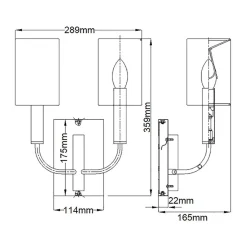 Kinkiet Brianna (FE-BRIANNA2-BB) - Elstead Lighting