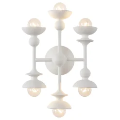 Kinkiet Cadence - 6 źródeł światła - Antyczna biel (QN-CADENCE-6WB-WHT) - Quintiesse