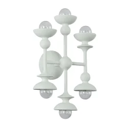 Kinkiet Cadence - 6 źródeł światła - Antyczna biel (QN-CADENCE-6WB-WHT) - Quintiesse