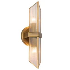 Kinkiet Cairo - 2 źródła światła - Vintage mosiądz (QN-CAIRO-2WB-VBS-CR) - Quintiesse