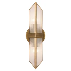 Kinkiet Cairo - 2 źródła światła - Vintage mosiądz (QN-CAIRO-2WB-VBS-CR) - Quintiesse