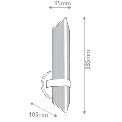 Kinkiet Cairo - 1 źródło światła - Miejski brąz (QN-CAIRO-1WB-UBZ-CR) - Quintiesse