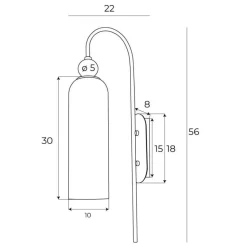 Kinkiet CAMPANILA kolor dymiony (W0333) - MAXLIGHT